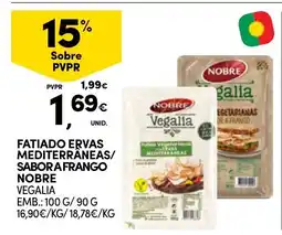 Continente Fatiado ervas mediterrâneas sabora frango nobre vegalia promoção