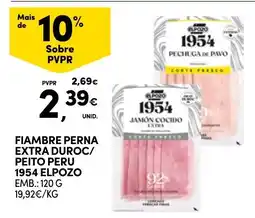 Continente Fiambre perna extra duroc/ peito peru 1954 elpozo promoção