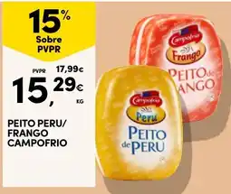 Continente Peito peru/ frango campo frio promoção