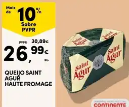 Continente queijo saint agur haute fromage promoção