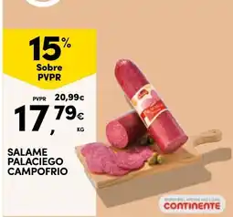 Continente Salame palaciego campo frio promoção