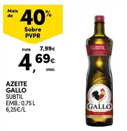 Continente Azeite gallo subtil promoção