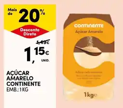 Continente Açúcar amarelo continente promoção