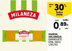 Continente Massa milaneza esparguete promoção
