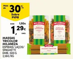 Continente massas tricolor milaneza promoção