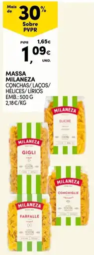 Continente massa milaneza conchas/laços/helices/lírios promoção