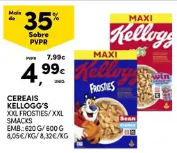Continente Cereais Kellogg's XXL Frosties/XXL Smacks promoção