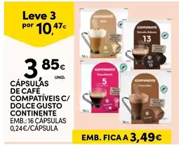 Continente Cápsulas de café compatíveis c/ dolce gusto continente promoção