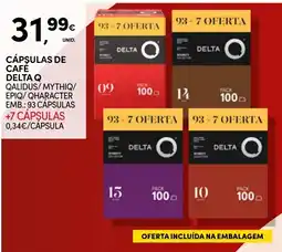 Continente Cápsulas de café delta q promoção
