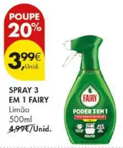 Pingo Doce spray 3 em 1 fairy limão promoção