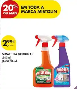 Pingo Doce spray tira gorduras mistolin promoção