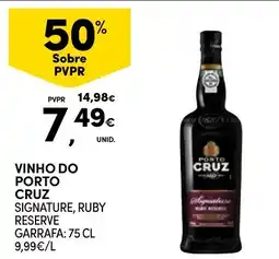Continente Vinho do porto porto cruz signature, ruby reserve promoção