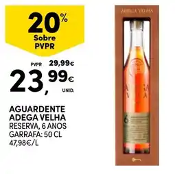Continente Aguardente Adega Velha Reserva promoção