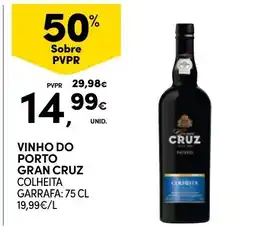 Continente Vinho do porto gran cruz colheita promoção