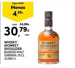 Continente whisky monkey shoulder blended malt promoção