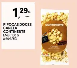Continente pipocas doces canela continente promoção