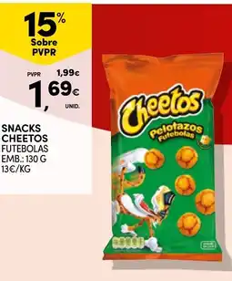 Continente Snacks cheetos futebolas promoção