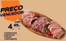 Continente Costeletas mistas de porco continente promoção