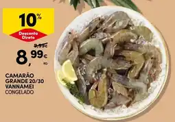 Continente Camarão grande 20/30 vannamei congelado promoção