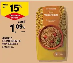 Continente Arroz continente vaporizado promoção