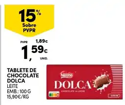 Continente Nestle dolca chocolate com leite promoção