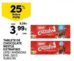 Continente Tablete de chocolate nestlé extrafino leite/amêndoas promoção