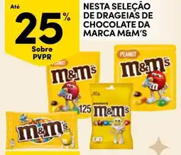Continente Nesta seleção de drageias de chocolate da marca m&m's promoção