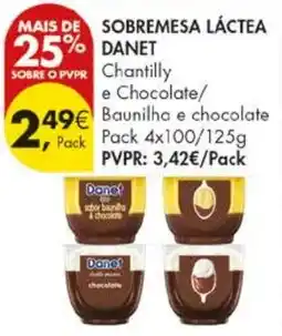 Pingo Doce sobremesa láctea danet chantilly e chocolate/baunilha e chocolate promoção
