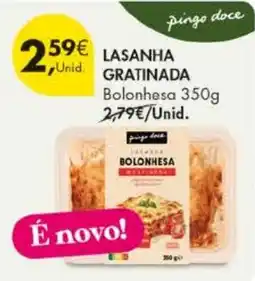 Pingo Doce Lasanha gratinada bolonhesa promoção