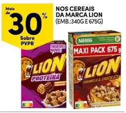 Continente nos cereais da marca lion promoção