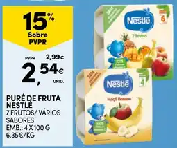 Continente Puré de fruta nestlé promoção