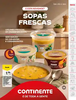 Continente Creme de couve flor/coentros/ sopa abobora camarão e coentros cozinha continente equilíbrio promoção