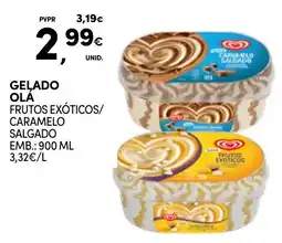 Continente gelado ola frutos exóticos/caramelo salgado promoção