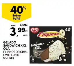 Continente gelado sandwich xxl ola filipinos original promoção