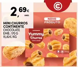 Continente Mini churros continente chocolate promoção