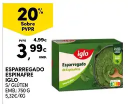 Continente esparregado espinafre iglo promoção