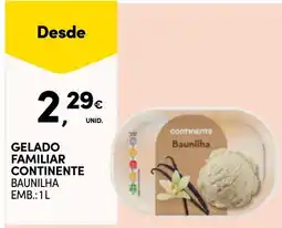 Continente gelado familiar continente baunilha promoção