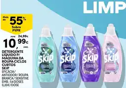 Continente Detergente líquido p/ máquina da roupa ciclos curtos skip promoção