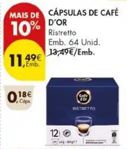Pingo Doce Cápsulas de café d'or ristretto promoção