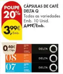 Pingo Doce cápsulas de café delta q promoção