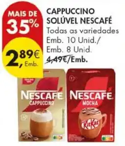Pingo Doce Cappuccino solúvel nescafé promoção