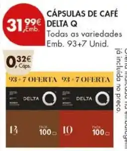 Pingo Doce Cápsulas de café delta q promoção