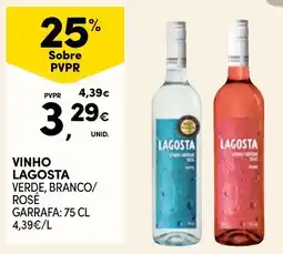 Continente vinho lagosta verde, branco/ rosé promoção