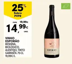 Continente vinho esporão reserva, biológico, amentejo, tinto promoção