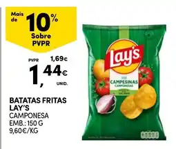 Continente batatas fritas lay's camponesa promoção