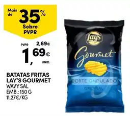 Continente batatas fritas lay's gourmet promoção