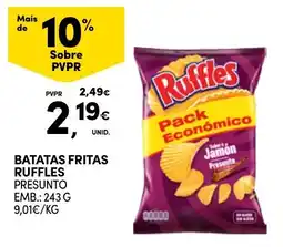 Continente batatas fritas ruffles presunto promoção