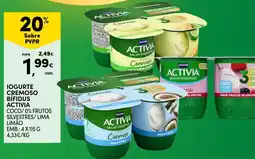 Continente Iogurte cremoso bifidus activa coco/0% frutos silvestres/lima promoção