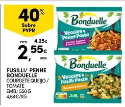 Continente Fusilli/ Penne Bonduelle Courgete Queijo / Tomate promoção