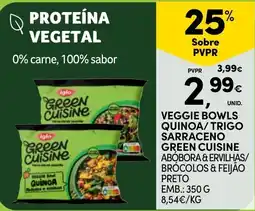 Continente Iglo green cuisine veggie bowls quinoa/trigo sarraceno promoção